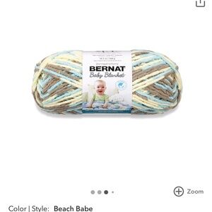 Bernat Baby Blanket Yarn, Size 3.5 oz, 72 yards, Color Beach Babe